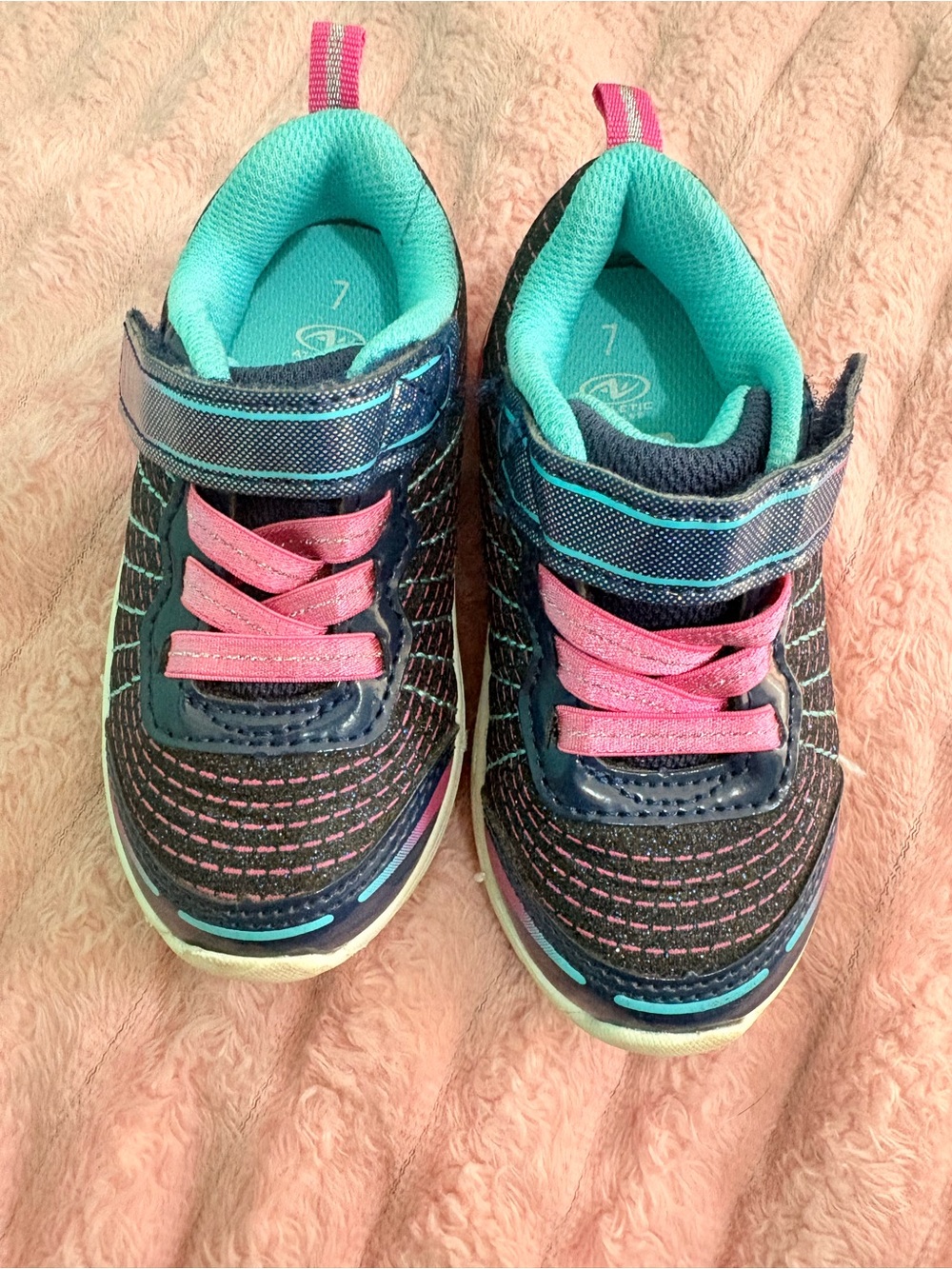 Athletic Works Kids Sneakers - Navy, Pink & Teal